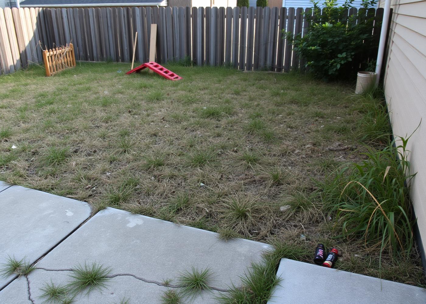 Modern Backyard — before